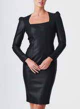 Black Leatherette Dress - Shoot Sample - SMALL