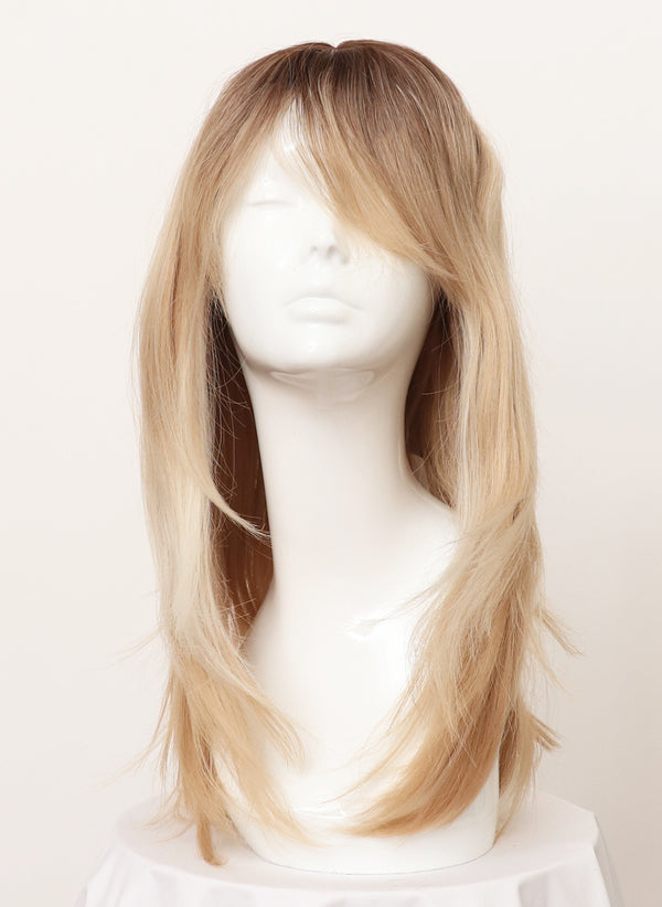 A111 - Long Feathered Blonde/Caramel with Fringe