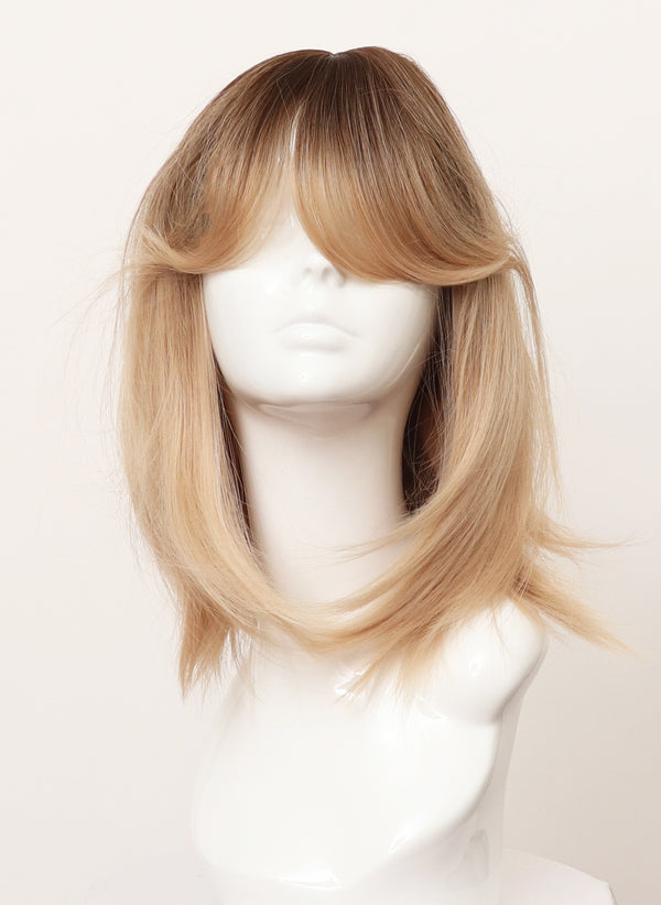 A113 - Feathered Dirty Blonde with Fringe
