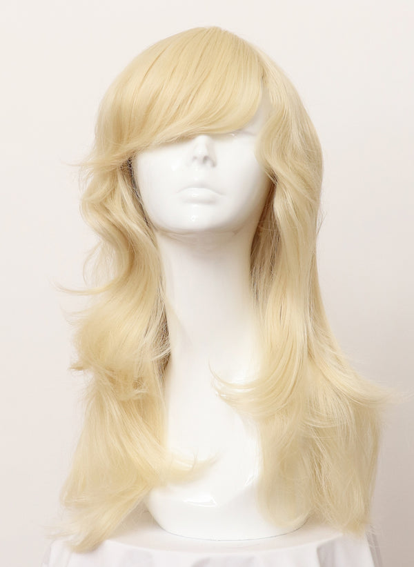 A117 - Long Blonde Natural Wave with Fringe