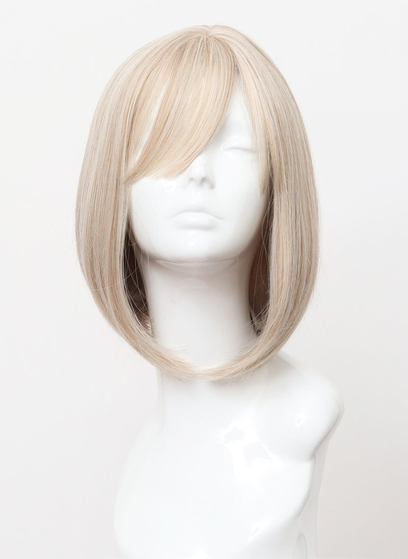 A129 - Natural Blonde Bob with Fringe