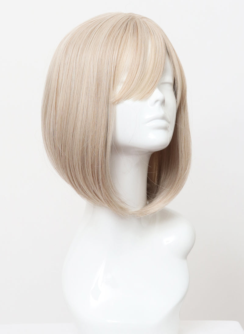 A129 - Natural Blonde Bob with Fringe