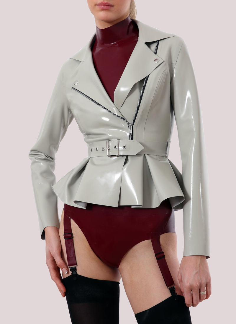 Latex Pitstop Peplum Jacket