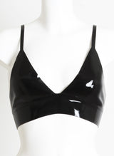 Black Latex Bra - EXTRA SMALL