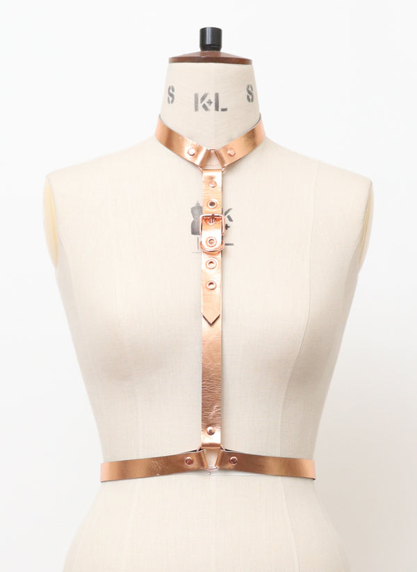 Rose Gold Leather Neck to Waist - XS/M