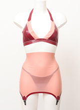 Plum/ST Pink Girdle Lingerie Set  - SMALL