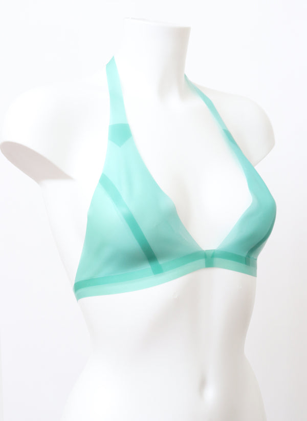ST Aqua Latex Halter Bra - SMALL/MEDIUM