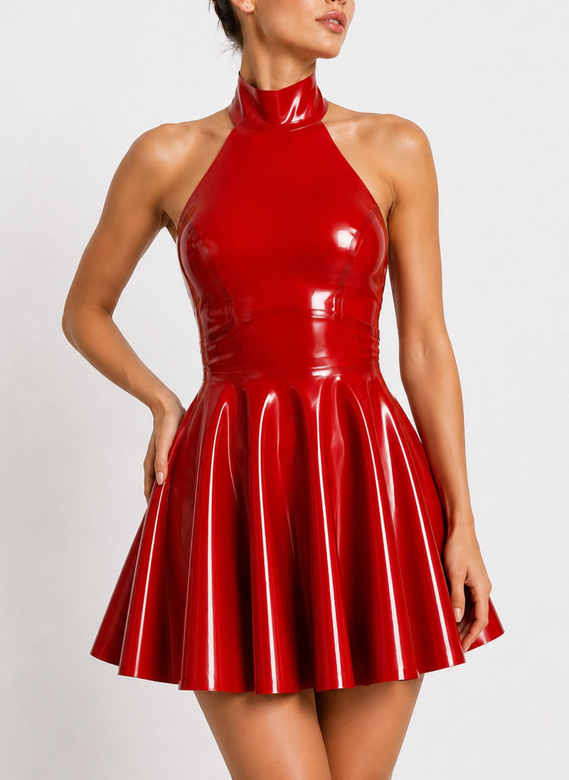 mini latex dresses Red Skater Dress Fashion Dresses Over 60 Q4_2024 Available in green Color:DeepPink