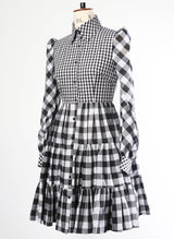 Black/White Gingham Shirt Dress - Size 8