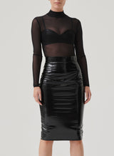 Domino Pencil Skirt - PVC - (Size XS Only)