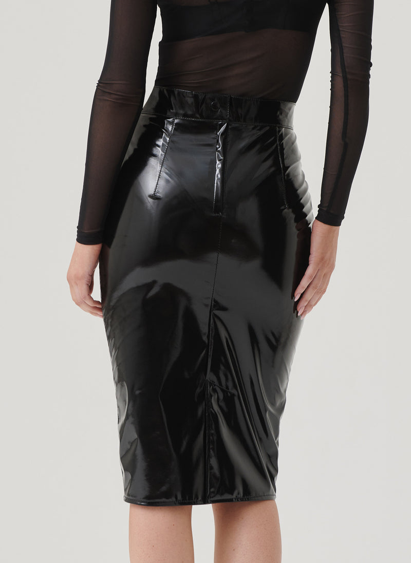 Domino Pencil Skirt - PVC
